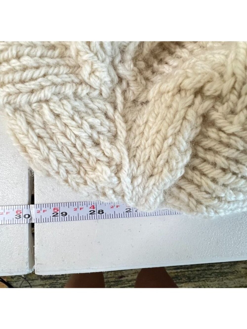 Stella Pardo Paris Wool Duster Cardigan S Handmade Peru Chunky Cable Knit Luxe - Picture 10 of 14